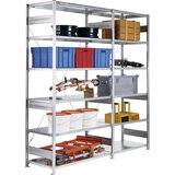 eurokraft pro Sestavljivi regal za velike obremenitve, RAL 7035, višina regala 3000 mm, osnovni regal, ŠxG 1000 x 400 mm | Shoptok.si