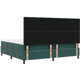  LED Box Spring Krevet Tamnozelena 200 x 200 cm Baršun | shoptok.hr