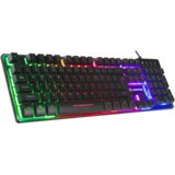 Rampage Tastatura gaming Titan K9 Black USB Rainbow Color Backlit US/EGNLISH Layout FULL SIZE | Eponuda.ba