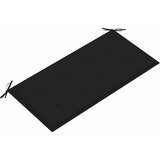  Vrtna klupa s crnim jastukom 112 cm od masivne tikovine | shoptok.hr