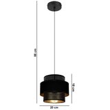  visilica na lanku NESS 1xE27/60W/230V crna | Eponuda.com