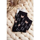 Aura.via Warm Cotton Socks with Black Bears | Shoptok.si