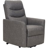 Modern Living tv-fotelj bishop, siva, videz usnja, relax funkcija | Shoptok.si