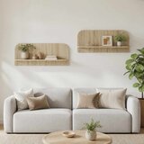  Zidna polica 2 kom. Hrast sonoma 102 x 13,5 x 37,5 cm | shoptok.hr