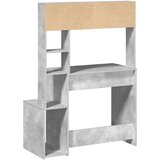 vidaXL Radni stol s policama siva boja betona 100x45x140 cm drveni | shoptok.hr