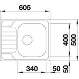 Blanco dinas 45 s mini 605x500/190 mm | ePonuda.com