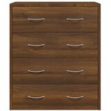  Komoda s 4 ladice 60 x 30,5 x 71 cm boja smeđeg hrasta | shoptok.hr