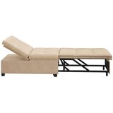  Krevet-sofa na razvlačenje Krema 194 x 67 x 82 cm Mikrovlakna | shoptok.hr