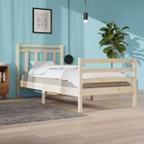The Living Store Posteljni okvir iz trdnega lesa 100x200 cm - Posteljni Okvir, (21531449) | Shoptok.si