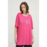 Guess Kratka majica za plažo roza barva