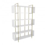 Hanah home polica za knjige bruti white gold