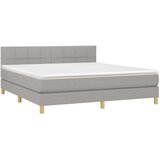  Box spring postelja z vzmetnico svetlo siva 160x200 cm žamet, (20846637) | Shoptok.si