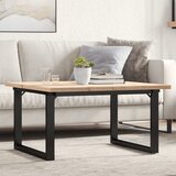 vidaXL Klubska mizica O okvir 80x80x45,5 cm trdna borovina lito železo Cene