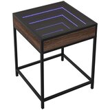 vidaXL Noćni ormarić s beskonačnim LED boja smeđeg hrasta 40x40x51 cm | shoptok.hr