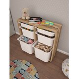 Hanah home višenamenske police carla walnut white | ePonuda.com