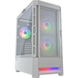 Cougar | Case Airface RGB White | PC Case | Mid Tower / Mesh Front Panel / 2 x 140mm ARGB Fans / 1x 120mm ARGB Fan / TG Left Panel / White - CGR-5ZD1W-AIR-RGB cene