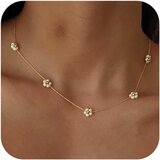 Generic Ženska biserna ogrlica, izvrstna zlata ogrlica, 14k pozlačena enojna biserna ogrlica Preprosta ženska biserna ogrlica, modna prikupna zlata ogrlica, nakit za ženske, dekleta, (21075486) Cene
