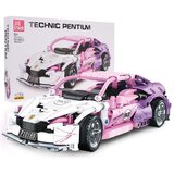 Pink Sports Car Building Blocks Set 652 pcs. | shoptok.hr