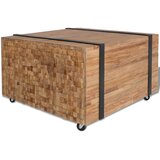 vidaXL Stranska mizica iz tikovine 60x60x38 cm, (20713806) Cene