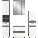 MID.YOU Kopalnica Blake, Bela, Srebrna, 4-Delna | Shoptok.si