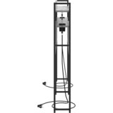 vidaXL Skladiščni naslon Siva sonoma 160 cm Konstruiran les | Shoptok.si