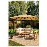  Viseći aluminijumski suncobran 300*300 cm 360° sivo-braon 15-161000 | Eponuda.com