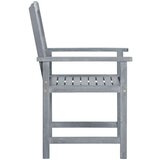  Vrtne stolice s jastucima 4 kom sive od masivnog drva bagrema | shoptok.hr