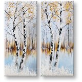  Slike na platnu drevesa 2-delna XOBBI196E2 (galerija slik lipa) | shoptok.hr