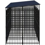 vidaXL Vanjski kavez za pse s krovom čelični 9,22 m² | shoptok.hr