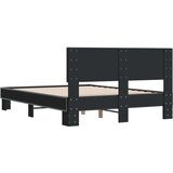  Okvir za krevet crni 135x190 cm konstruirano drvo i metal | shoptok.hr