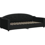  Dnevni krevet na razvlačenje crni 90 x 200 cm od tkanine | shoptok.hr