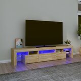 vidaXL TV ormarić s LED svjetlima boja hrasta sonome 200x36,5x40 cm Cijene