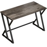  Radni i računalni uredski stol 120x60 cm s metalnom bazom izgled drva siva Cijene