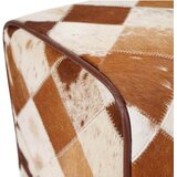  Klupa 40 x 30 x 45 cm Prava koža Smeđi patchwork Slike