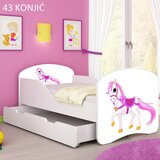  Otroška postelja ACMA z motivom + predal 180x80 cm 43 Konjiček | Shoptok.si