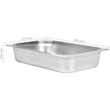  Posude Gastronorm 4 kom GN 1/1 100 mm od nehrđajućeg čelika | shoptok.hr