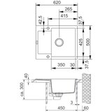 Franke 114.0284.759 MRG 611-62 pomivalno korito iz umetnega kamna | Shoptok.si