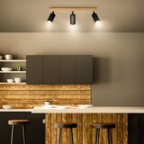  Brilagi - Spot svetiljka SELE 3xGU10/30W/230V crna/dekor hrasta | Eponuda.com