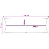  Jedrilica za sunčevu sjenu 2 x 6 m HDPE Pravokutni Tamnozelena | shoptok.hr