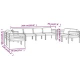  8-dijelna vrtna garnitura s jastucima aluminijska antracit | shoptok.hr