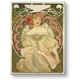  Slika na platnu DREAMING – Alfons Mucha (reprodukcija 50x70 cm) | Shoptok.si