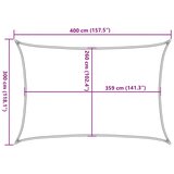  Jedro za sjenu od sunca 4x3 m 100% poliester Oxford | shoptok.hr