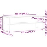 TV ormarić boja starog drva 120 x 40 x 40 cm konstruirano drvo | shoptok.hr