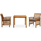 3-dijelni vrtni blagovaonski set od drva bagrema s jastucima | shoptok.hr