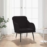  Fotelja crna 63 x 76 x 80 cm baršunasta | shoptok.hr
