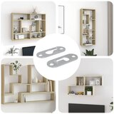  Vješalica s rupom 2 pcs Srebrno 45 x 16 x 3.5 mm Željezo | shoptok.hr