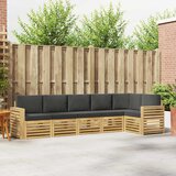  Set vanjskih sofa 6 pcs Bijela i antracit 310 x 132,5 x 73 cm | shoptok.hr