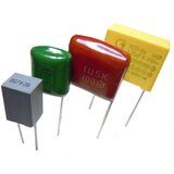 Lot De 10 Condensateurs MKT Polyester Non Polarisés 47nF 100V - Marque THOMSON CSF, Neufs