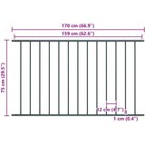  Ogradni panel Woerden čelik s praškastim premazom 1,7x0,75 m antracit boje | Eponuda.com