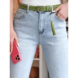 DStreet Spodnie damskie jeansowe skinny z paskiem FITARINKA niebieskie | shoptok.hr